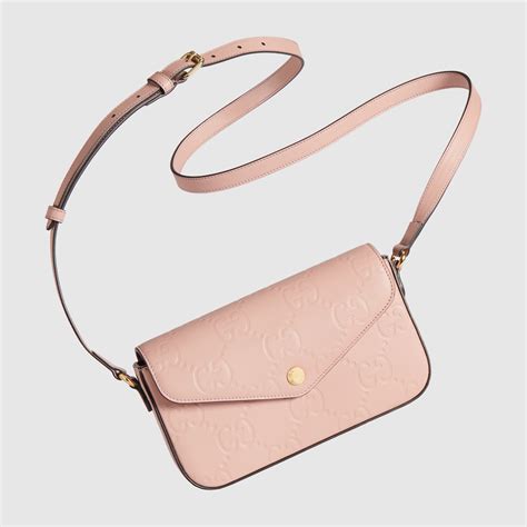 gucci rose beige leather|GG super mini shoulder bag in rose beige leather.